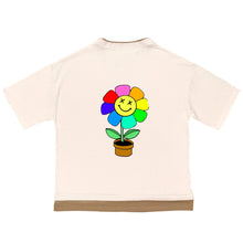 画像をギャラリービューアに読み込む, Flower カラープリントTシャツ（白）
